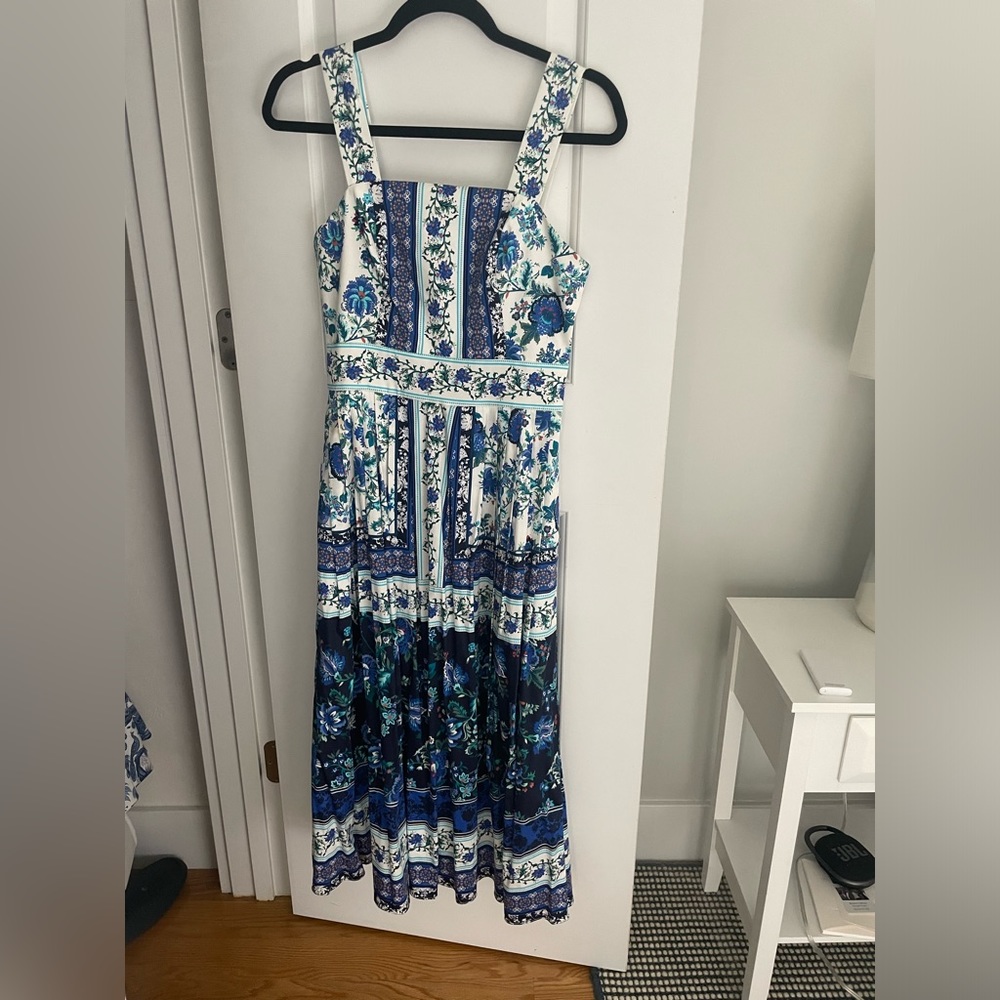 Shoshanna size 0 midi blue floral dress